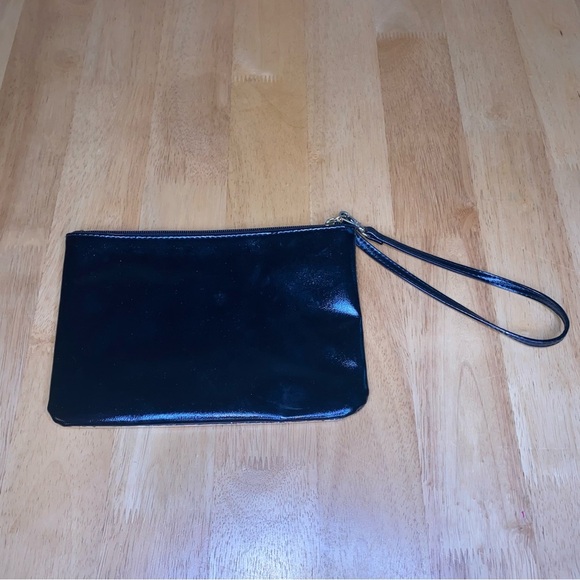 Victoria’s Secret Black Wristlet Cosmetic Bag with Floating Sequins - Picture 3 of 6